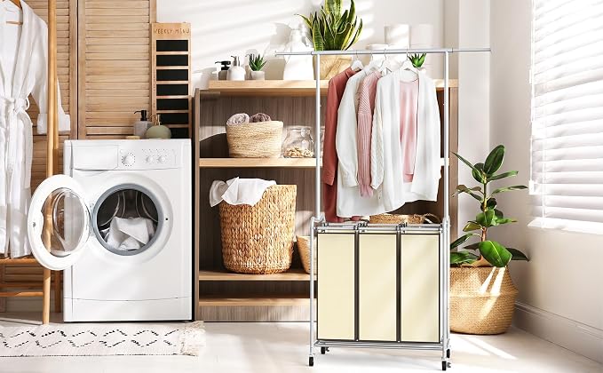 Deco Brothers Heavy Duty 3 Bags Laundry Sorter Cart - Image 8