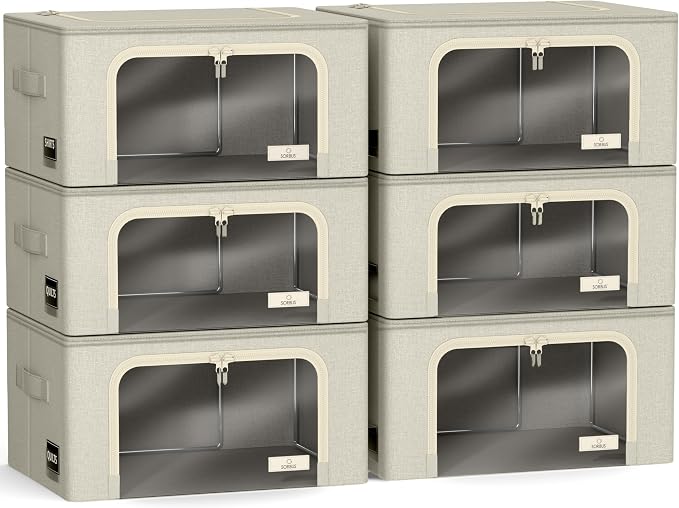 Sorbus Storage Bins with Metal Frame - Image 7