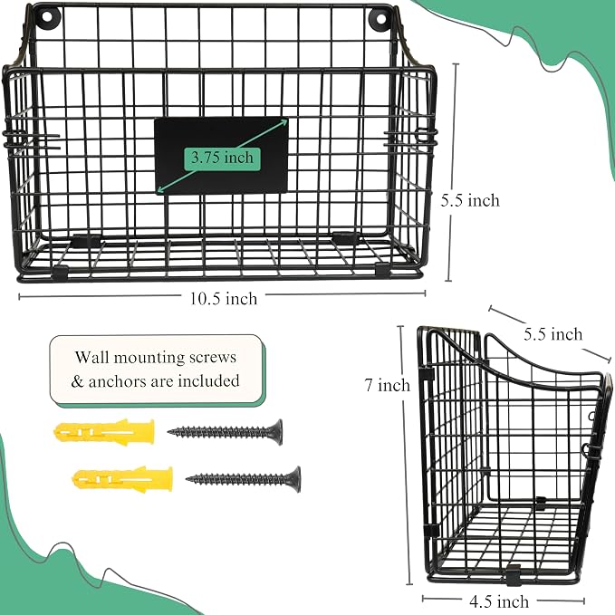PriZoi® Wall Mount Wire Basket - Image 4