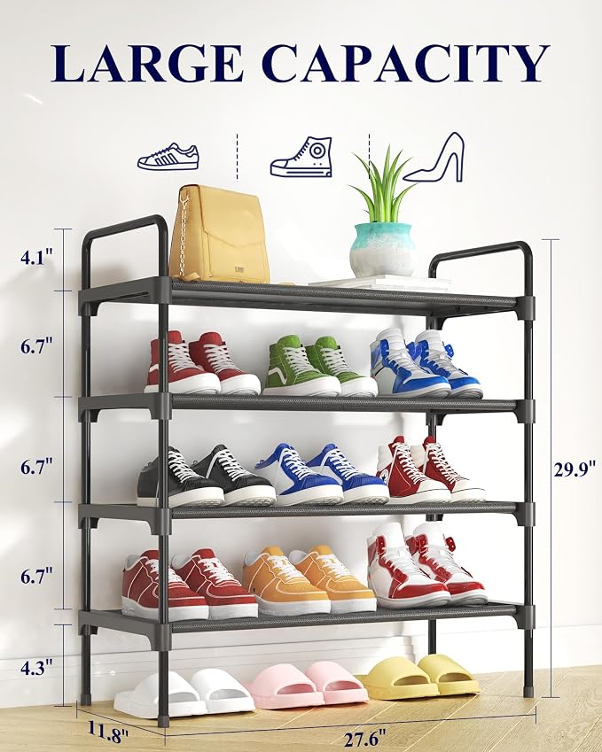 Kitsure Shoe Rack for Closet, Sturdy and Long-Lasting Shoe Shelf, Shoe Rack for - Image 2