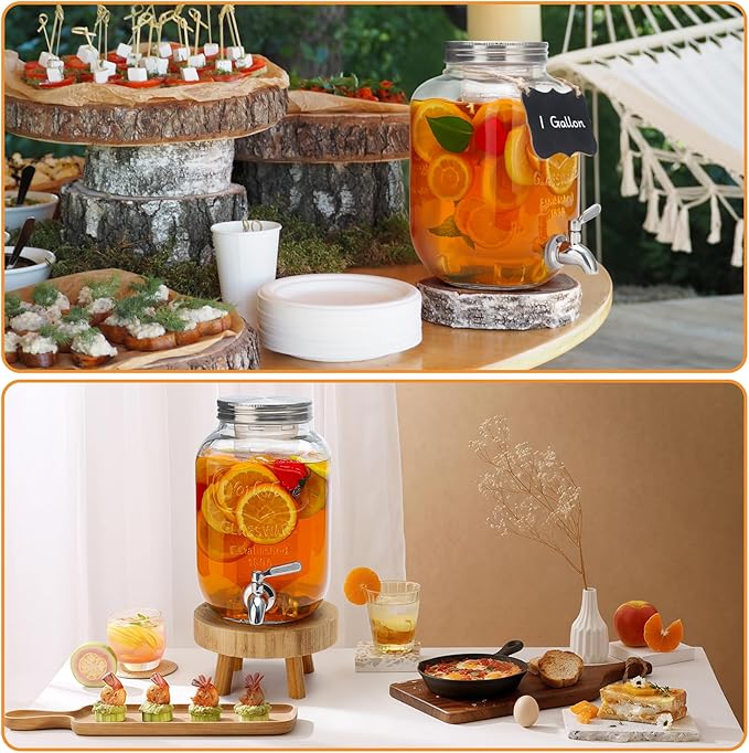 1 Gallon Glass Beverage Dispenser - Image 6