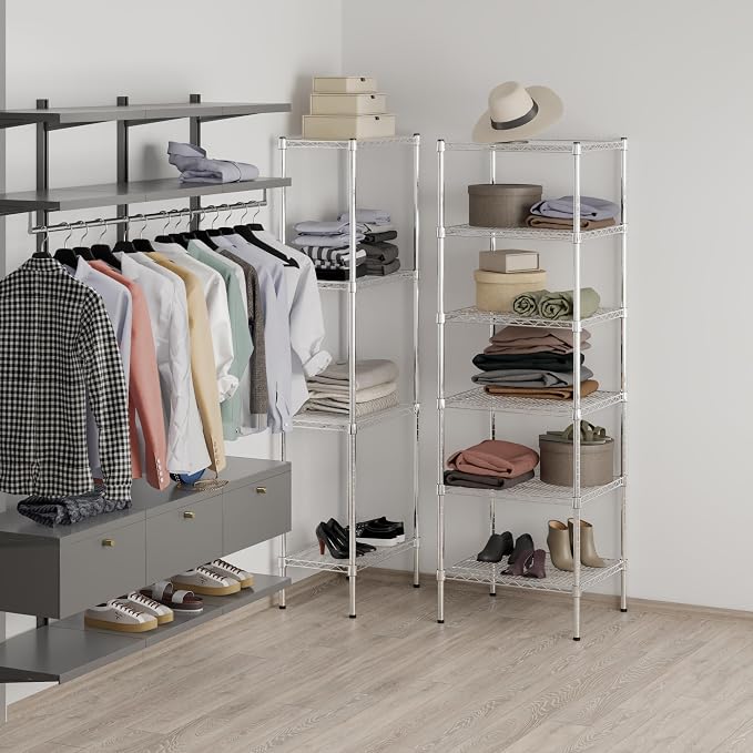21" Deep x 24" Wide x 74" Height Wire Shelving Kit | 6-Tier | NSF Commercial - Image 7