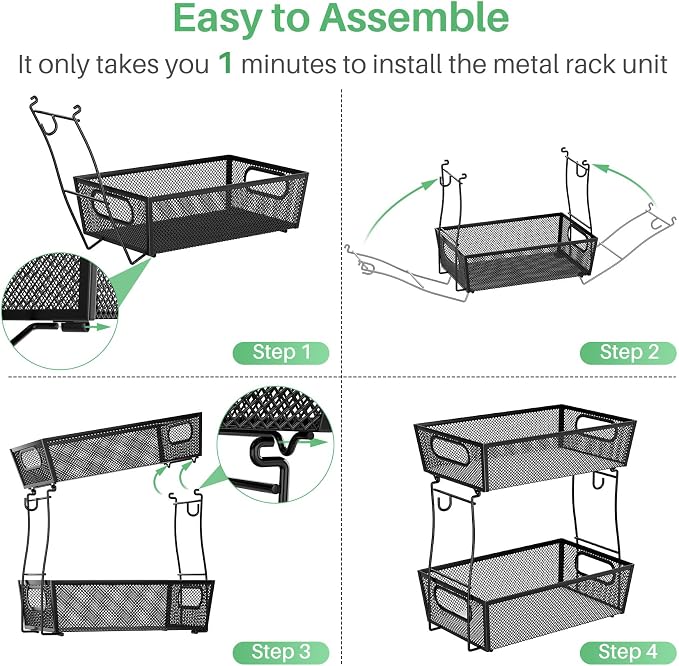 SNTD 2 Tier Mesh Fruit Basket for Kitchen Counter - Image 9