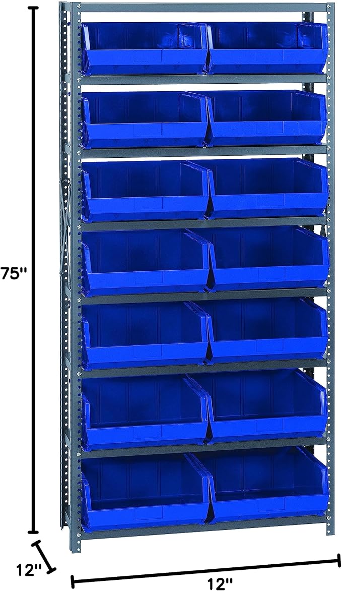 Quantum Storage Systems QSBU-250BL Giant Open Hopper Steel Shelving System - Image 2