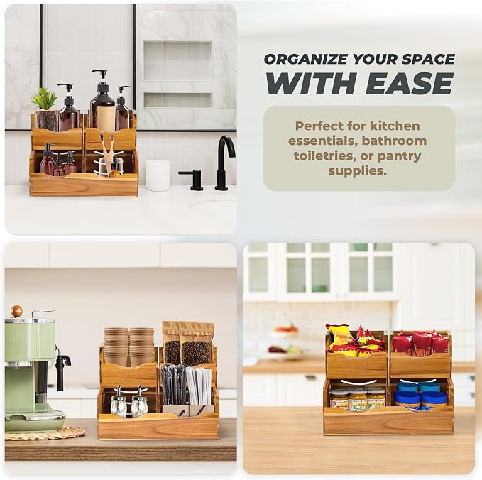 Acacia Wood Pantry Storage Bins - Image 7