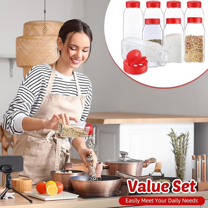 Mifoci 28 Pack 16 oz Plastic Spice Jars - Image 7