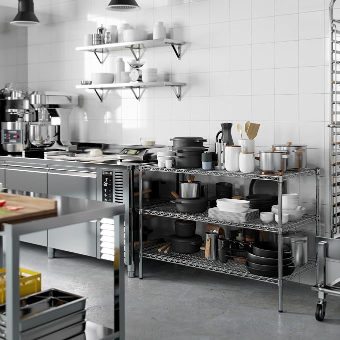 24" Deep x 48" Wide x 34" Height Wire Shelving Kit | 3-Tier | NSF Commercial - Image 8