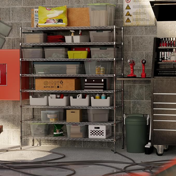 21" Deep x 60" Wide x 74" Height Wire Shelving Kit | 8-Tier | NSF Commercial - Image 7