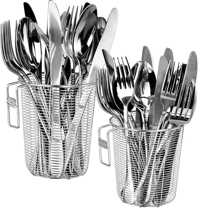 Dish Rack, Stainless Steel Kitchen Drain Basket, Compact Utensil Drying Rack - Image 7