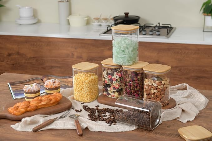 37oz Airtight Glass Square Storage Canisters - Image 8
