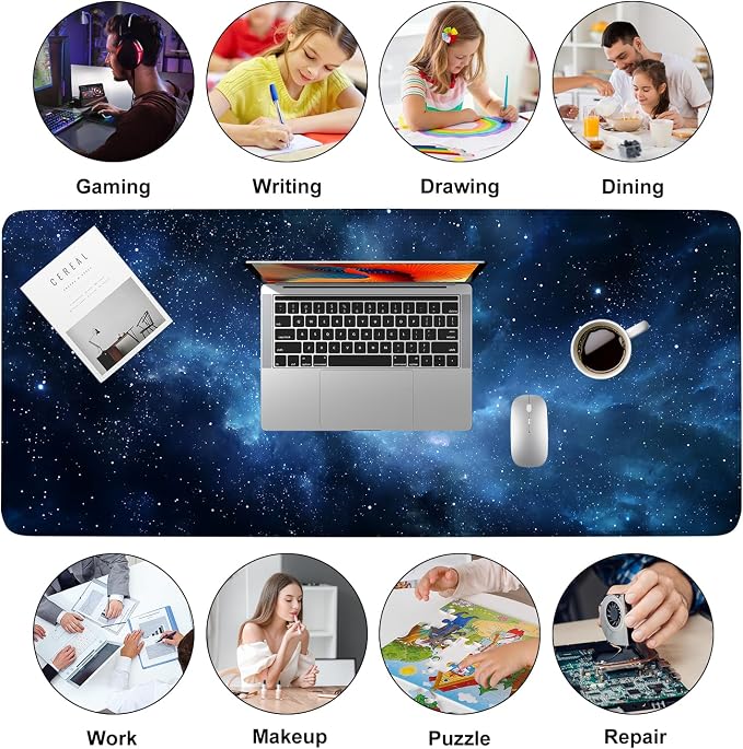 Galaxy Mouse Pad – Large Extended Desk Mat 35.43 x 15.75 in – Deep Space Nebula - Image 9