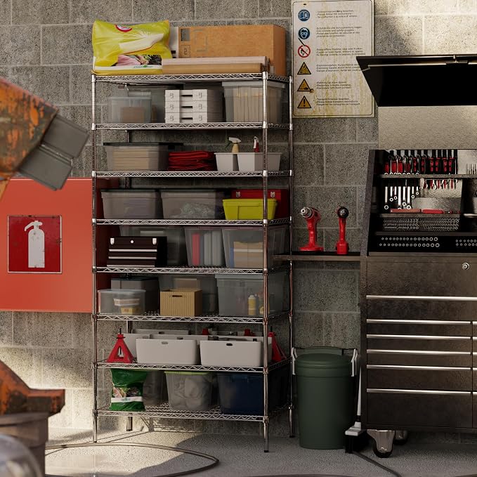 24" Deep x 42" Wide x 86" Height Wire Shelving Kit | 8-Tier | NSF Commercial - Image 8