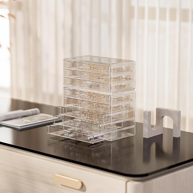 ProCase Acrylic Earrings Holder Organizer Box -Clear, 8 Layers | 133 Jewelry - Image 6