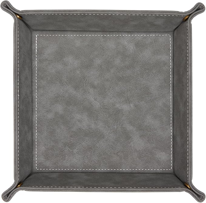 CoBak Leather Valet Tray, Premium PU Leather Catch-All Tray - Image 8