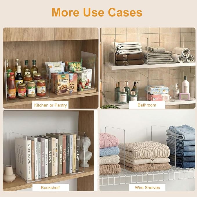 SortNStore Shelf Dividers for Closet Organization: 10" Tall x 12" Deep - Image 10