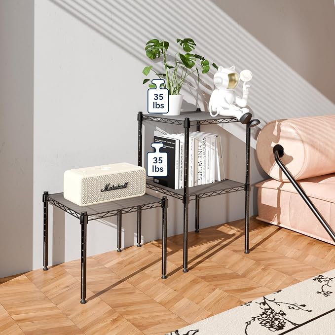 Whitmor 1 Tier Supreme Stacking Shelving Unit, Wire Metal Home Storage Organizer - Image 7