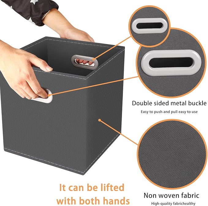 Yunkeeeper storage bins Cubes, Fabric Cube Organizer - Image 7