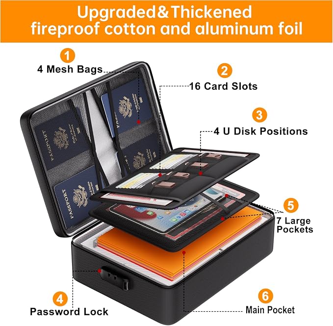 DocSafe 5200°F Fireproof Document Organizer Box - Image 9