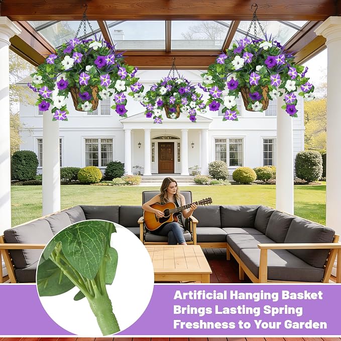 Artificial Flowers Hanging Baskets - Image 7