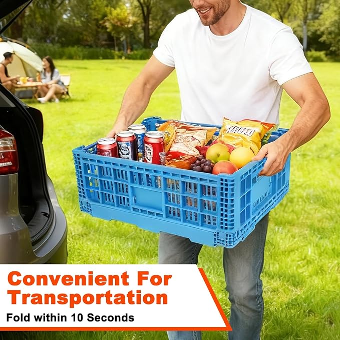 52L Plastic Collapsible Storage Bins - Image 7