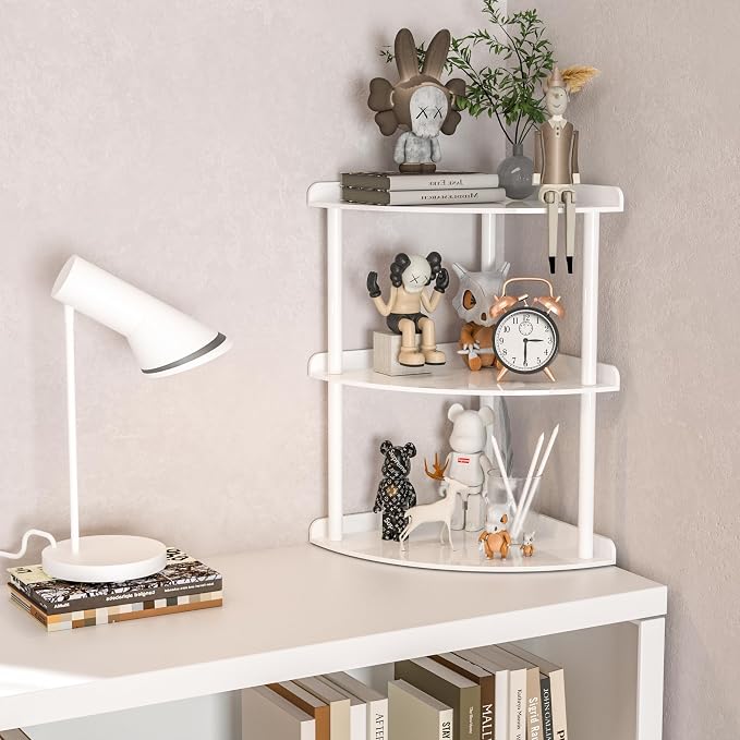 3 Tier Acrylic Corner Shelf Organizer Storage 9.5x9.5x15.7 Inch, Study Room - Image 6