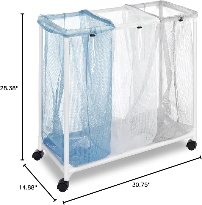 Whitmor Triple Laundry Sorter - Image 4