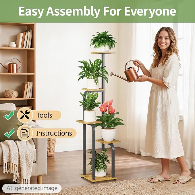 LASZOLA 5 Tiered Plant Stand Tall - Image 8
