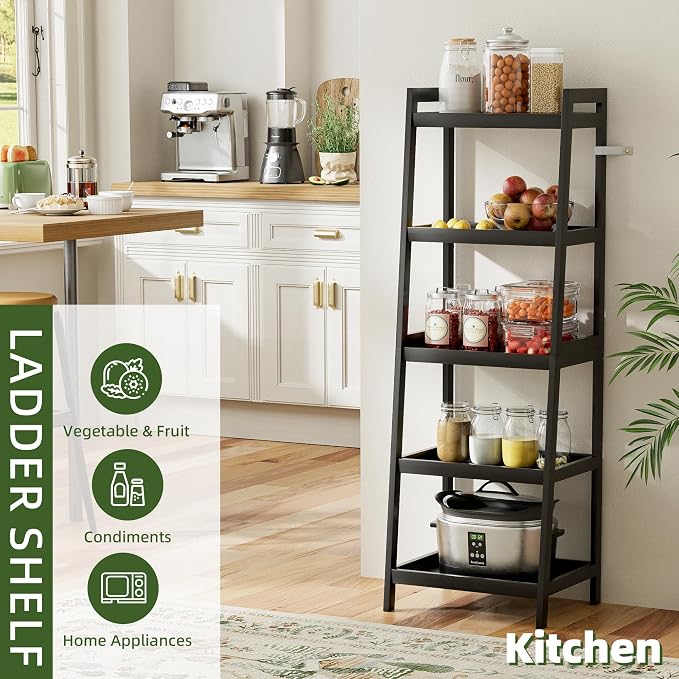 Bookshelf, 5 Tier Ladder Bookcase - Image 9