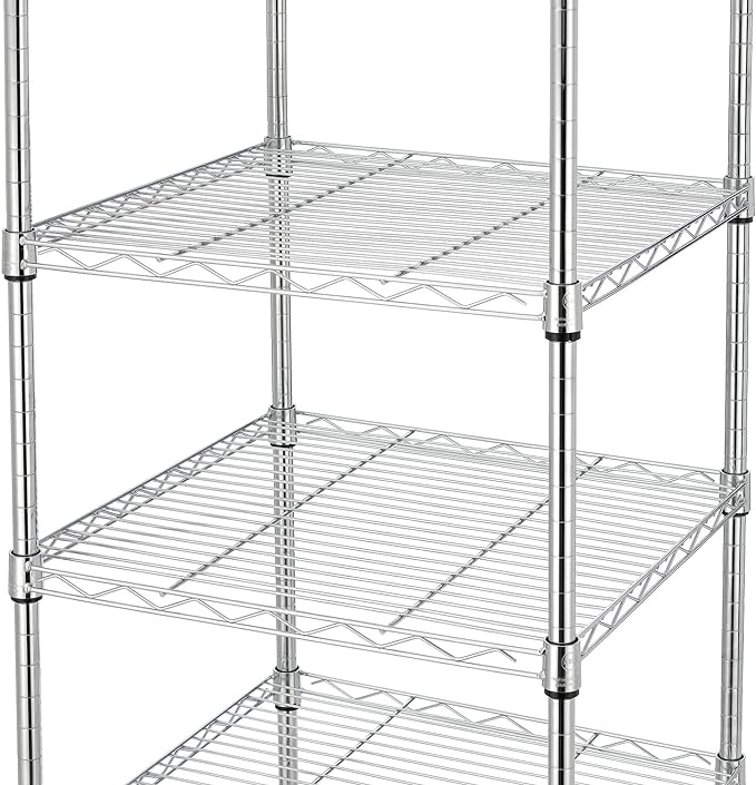 Finnhomy Heavy Duty 5 Tier Wire Shelving Unit, Metal Shelving - Image 6