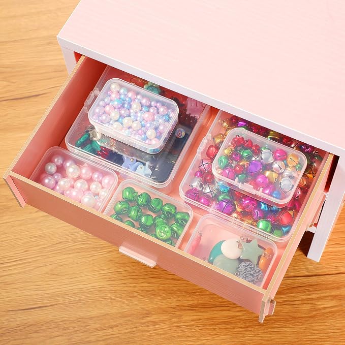 Jetec 30 Pieces Mini Plastic Clear Beads Storage Containers Box - Image 7