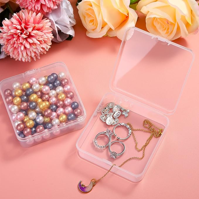 Jetec 30 Pieces Mini Plastic Clear Beads Storage Containers Box - Image 6