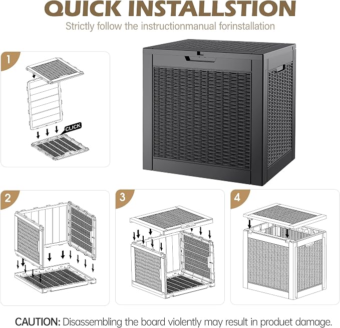 Outdoor Storage Box, 30 Gallon Deck Box - Image 7