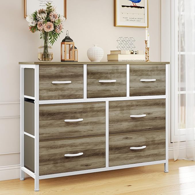 OLIXIS 7 Drawers Fabric Dresser - Image 8