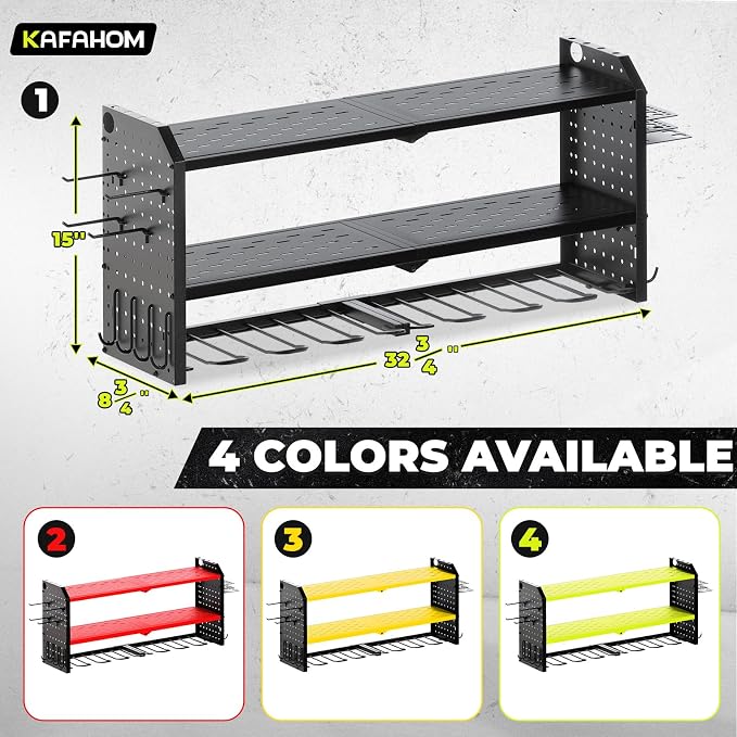 KAFAHOM Power Tool Organizer,Large 8 Drill Holder Wall Mount - Image 6