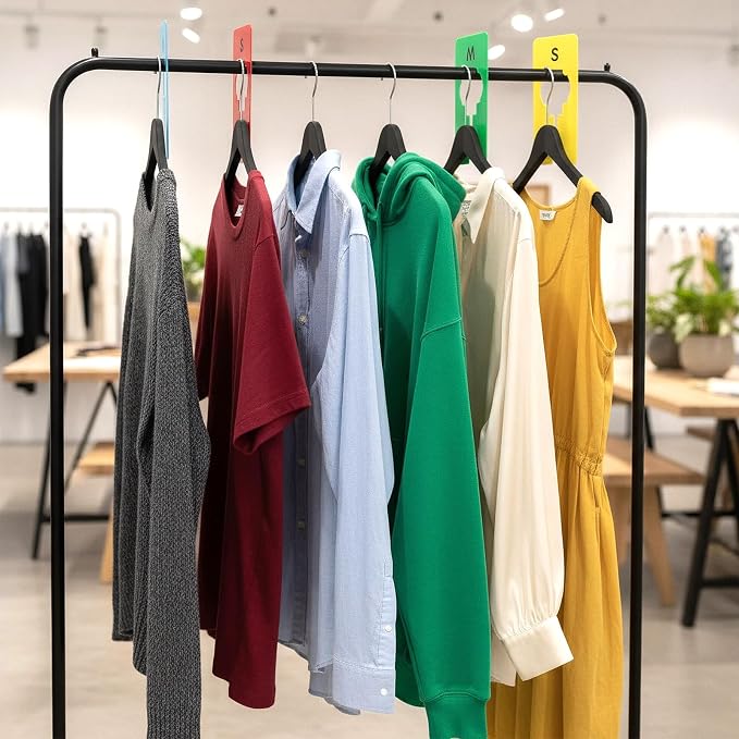 8PCS Clothing Rack Dividers, 8 Colors Plastic Organizer Rack Size Dividers - Image 7