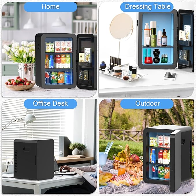 advwin 22L Mini Fridge for Bedroom, 30 Cans Portable Cooler & Warmer Compact - Image 7