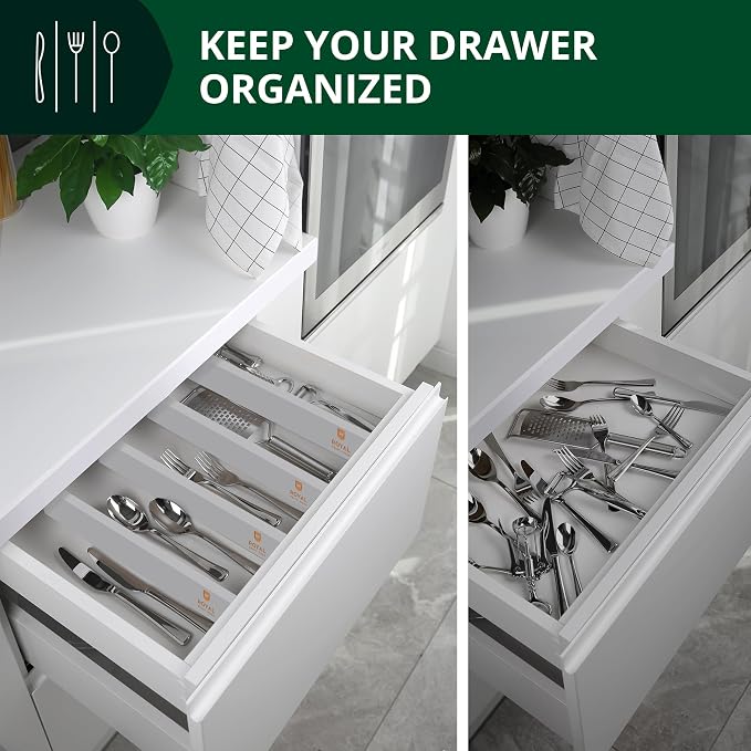 Bamboo Drawer Dividers Organizers, Adjustable Drawer Separator Splitters - Image 8