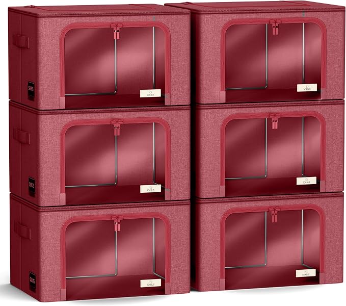 Sorbus Storage Bins with Metal Frame - Image 7