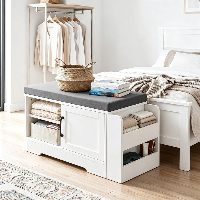 GRUSIGN 27.8" Shoe Storage Bench - Image 9