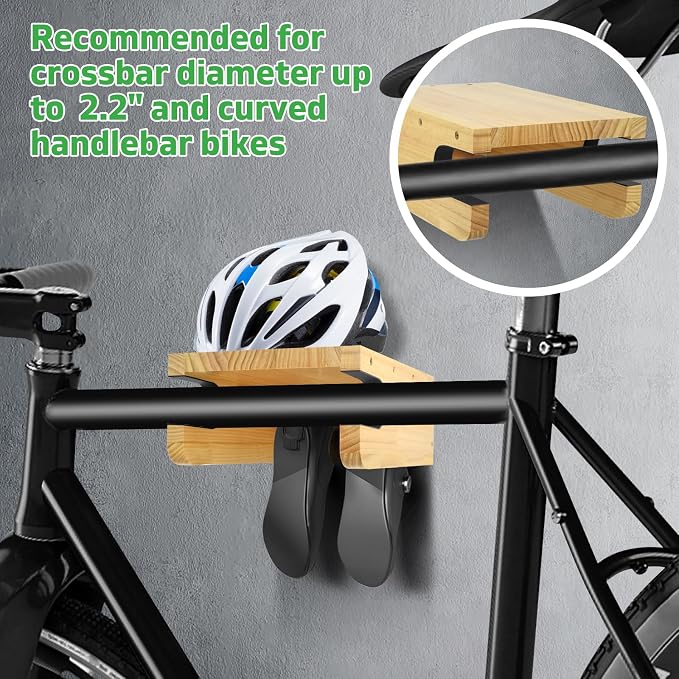 Wooden Bike Wall Mount Rack - Image 7