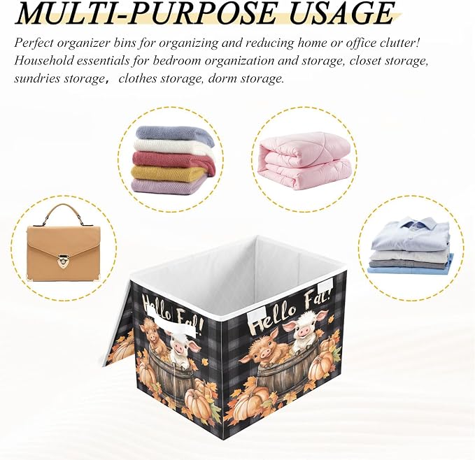 Cute Highland Cow Storage Bins - Image 7