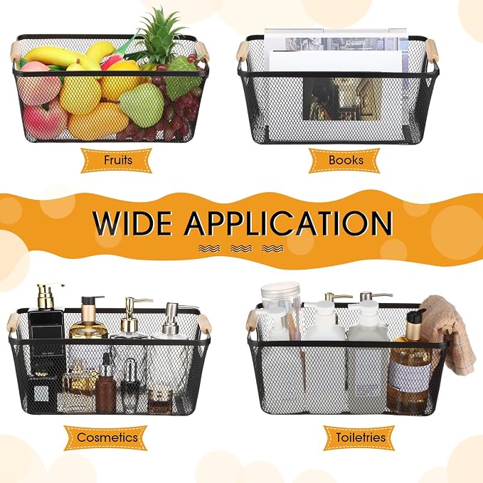 Ziliny 4 Pcs Metal Mesh Wire Baskets - Image 7
