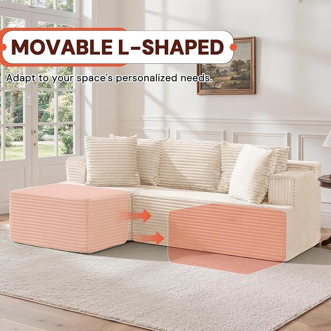 Korser Boneless Couches for Living Room, Cloud Couch Sectional - Image 8