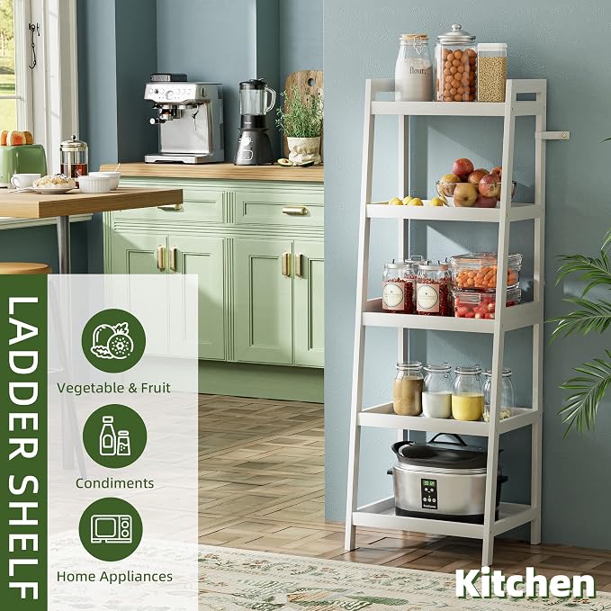 Bookshelf, 5 Tier Ladder Bookcase - Image 9