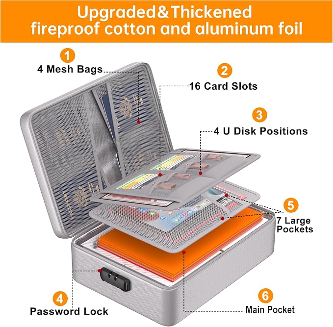 DocSafe 5200°F Fireproof Document Organizer Box - Image 9