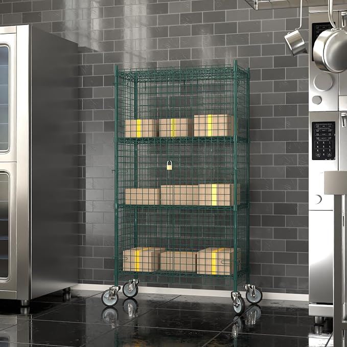 18"x36"x70" Metal Wire Green Security Heavy Duty Commercial NSF Certified - Image 5