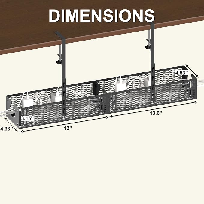 Under Desk Cable Management Tray - Image 5