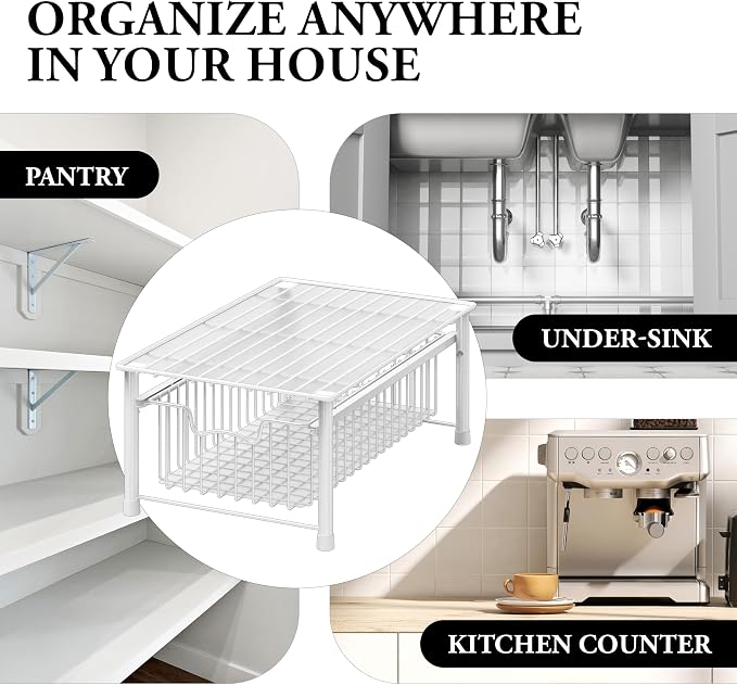 Simple Houseware Stackable Basket Drawer - Image 8