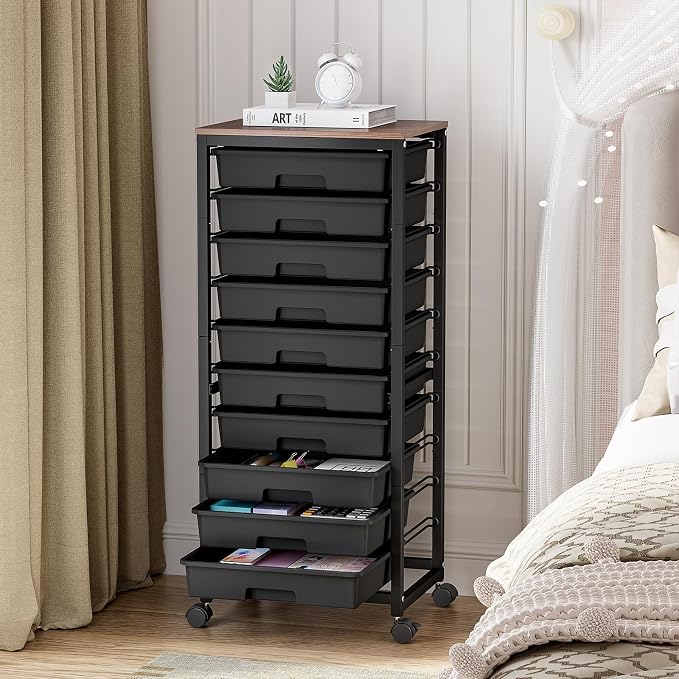 Rolling Cart with Drawers, 10 Drawer Rolling Cart, Storage Cart, Utility Cart - Image 8