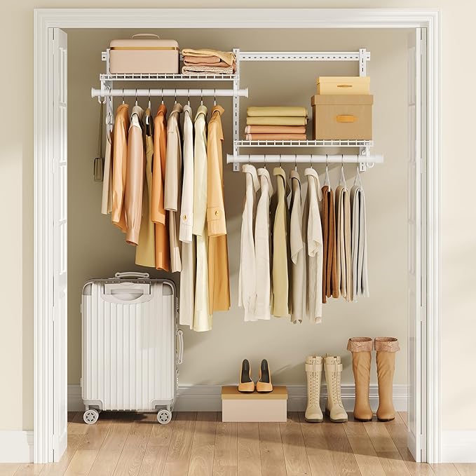 SONGMICS HOME Closet System, Closet Insert Organizer, 2 ft, Adjustable Metal - Image 7